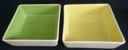 2er Set DESSERTSCHALEN "Villa Loca" - Keramik / Steingut, Zweifärbiges Quadratische Viereck Form Modern Style Dekor